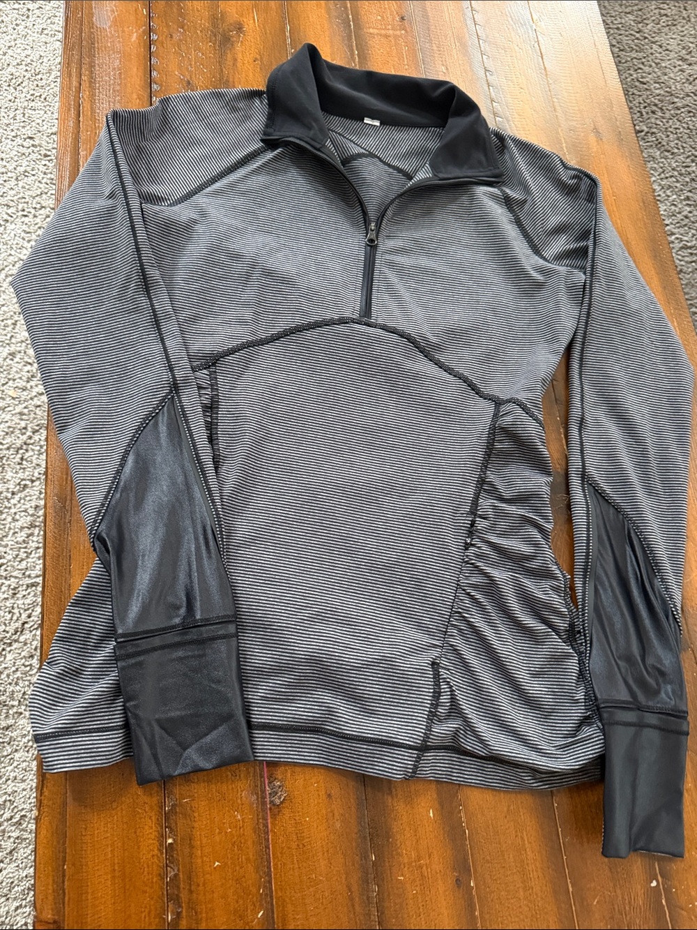 lululemon athletica Women's Charcoal/Black Half-Zip Performance Sweater